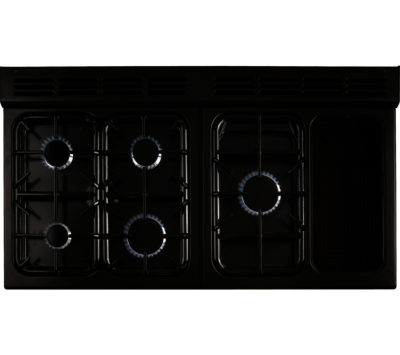 RANGEMASTER  110 Gas Range Cooker - Black & Chrome